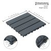 44 Pack 12x12 Square Waterproof Outdoor Deck Tiles - Interlocking, All-Weather, Slip-Resistant, Easy-Assembly Patio Decking for Poolside, Balcony