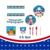 Christmas 10-piece set   Set Party Supplies Snowman Disposable Tableware Paper Plates and Napkins Banners Plastic tablecloths Cutlery Serves 60 for Me