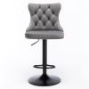 Furniture,Swivel Velvet Barstools Adjusatble Seat Height from 25-33 Inch,17.7 inch base