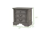 Grace Queen 5 Pc Bedroom Set in Gray