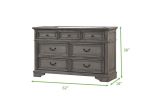 Grace Queen 5 Pc Bedroom Set in Gray