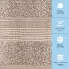 4 Pack Resort Collection Soft Bath Towels | 28x55 in Luxury Hotel Plush Absorbent Cotton Bath Towel Large Taupe Color