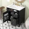 30'' Bathroom Vanity with Top Sink, Modern Bathroom Storage Cabinet with 2 Drawers and a Tipout Drawer, Single Sink Bathroom Vanity