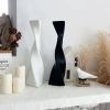 Creative Floor Vase Tall Ceramic Vase Black And White Nordic Simple Spiral Vase Living Room Desktop Ceramic Ornaments Home Decor