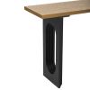 Uniquely Designed Console Table made of Fraxinus Mandschuric Solid Wood Veneer,with Distinctive Round Hollow Legs, Suitable for Foyer, Living Room