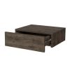 Vienna Floating Nightstand, Sleek Wall-Mounted Design with Spacious Drawer Storage, Dark Brown